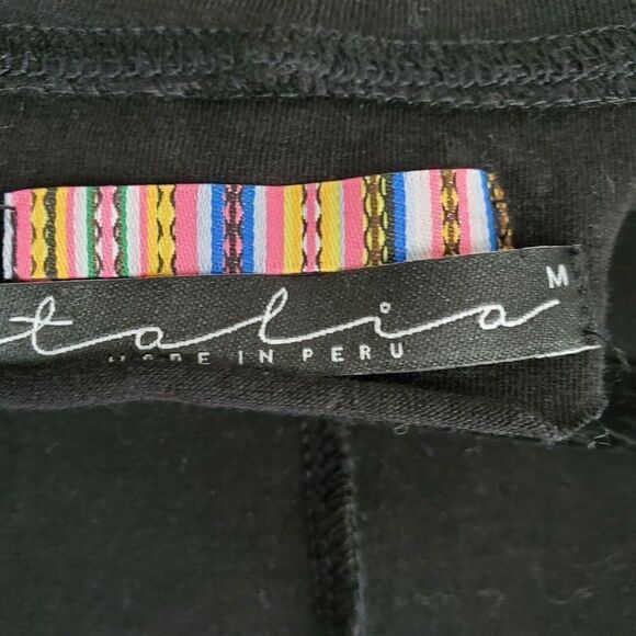 Talia Made In Peru Donna Jacket Black Peruvian Cotton Womens Size Medium - Picture 4 of 10